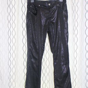 Misdemeanor Shimmery Silk-Like Black Pants